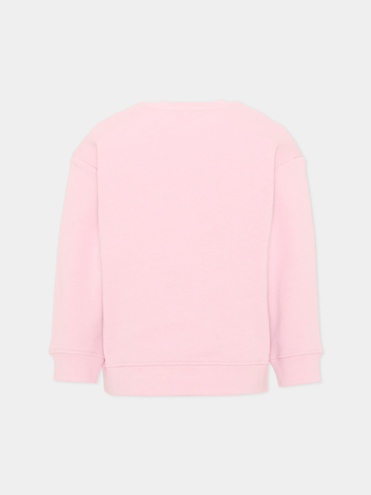 Felpa girocollo rosa per bambina con ricamo,Stella Mccartney Kids,TX4A80 Z3059 568