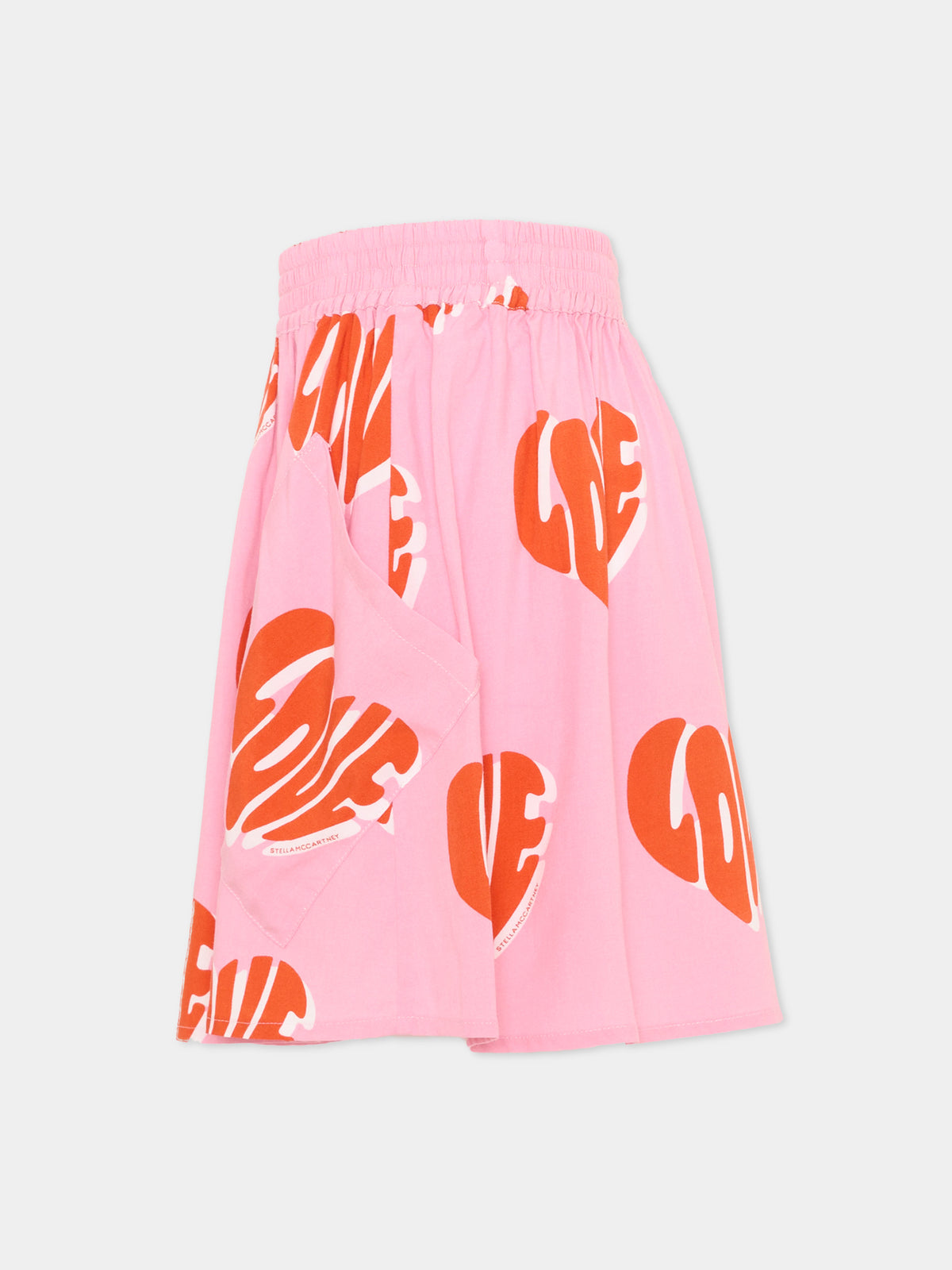 Gonna rosa per bambina con cuori,Stella Mccartney Kids,TX7A91 Z3067 51MMC