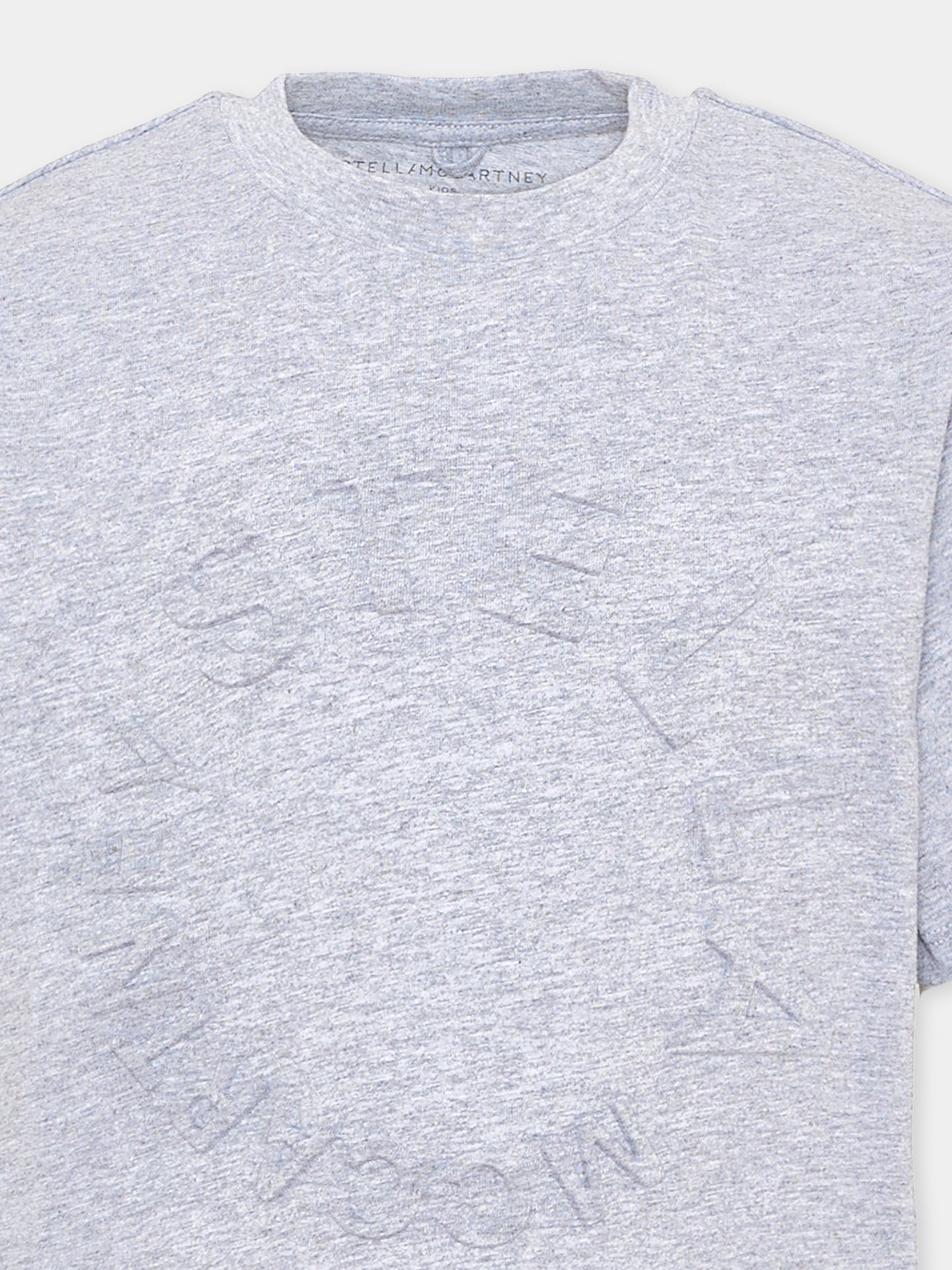 T-Shirt grigia per bambino con logo,Stella Mccartney Kids,TV8P41 Z0434 809