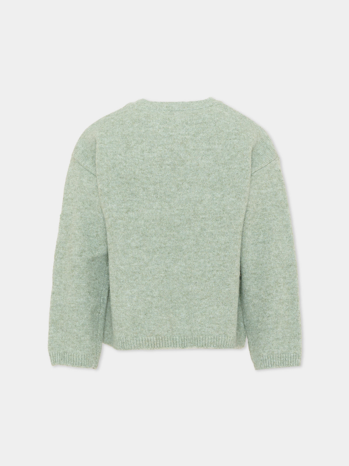 Maglione verde per bambina con globo,Stella Mccartney Kids,TX9A00 Z2292 718