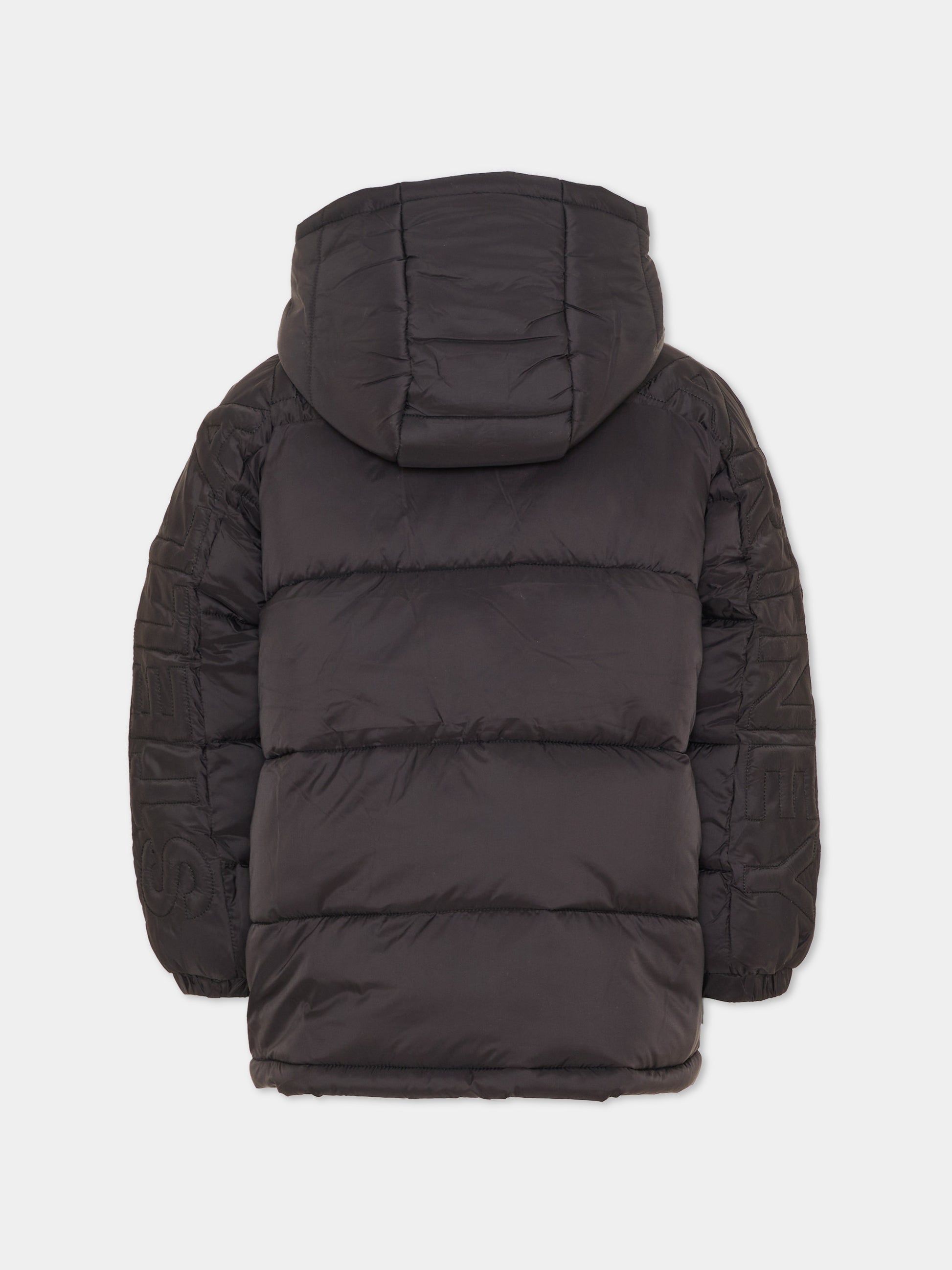 Piumino nero per bambino con cappuccio,Stella Mccartney Kids,TX2Q27 Z0536 930