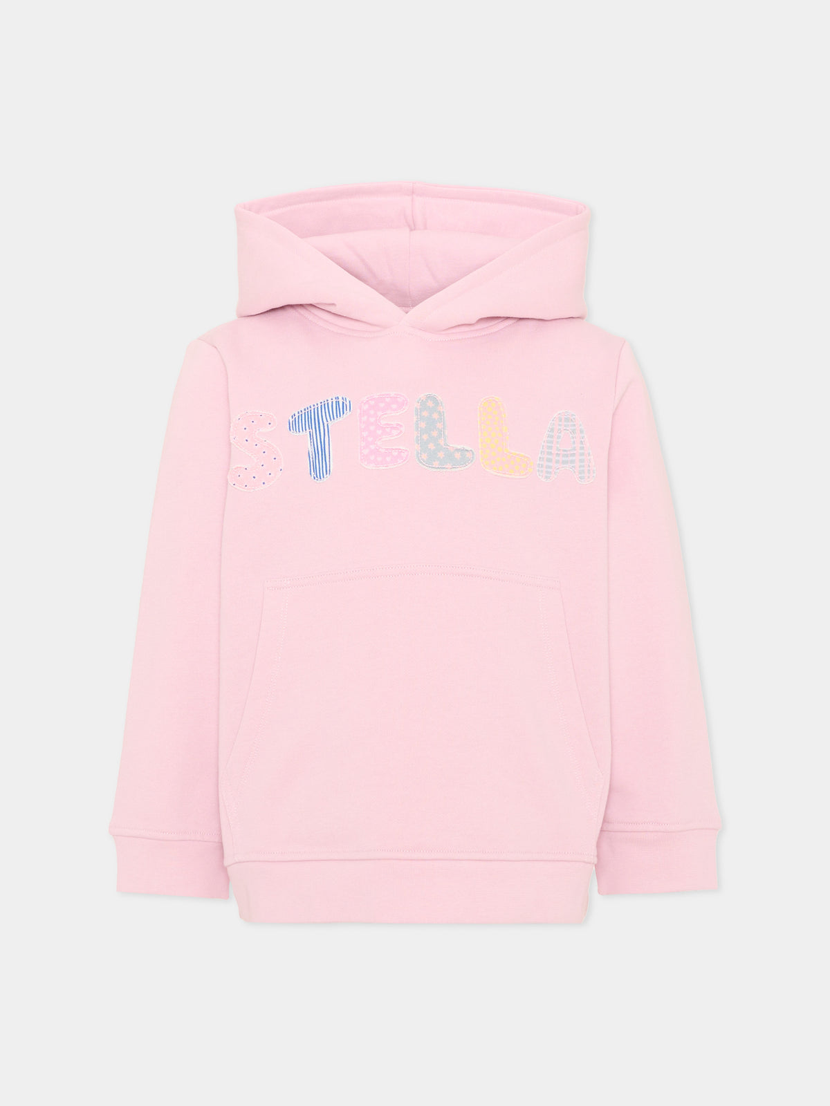 Felpa con cappuccio rosa per bambina con logo,Stella Mccartney Kids,TX4A90 Z3059 568