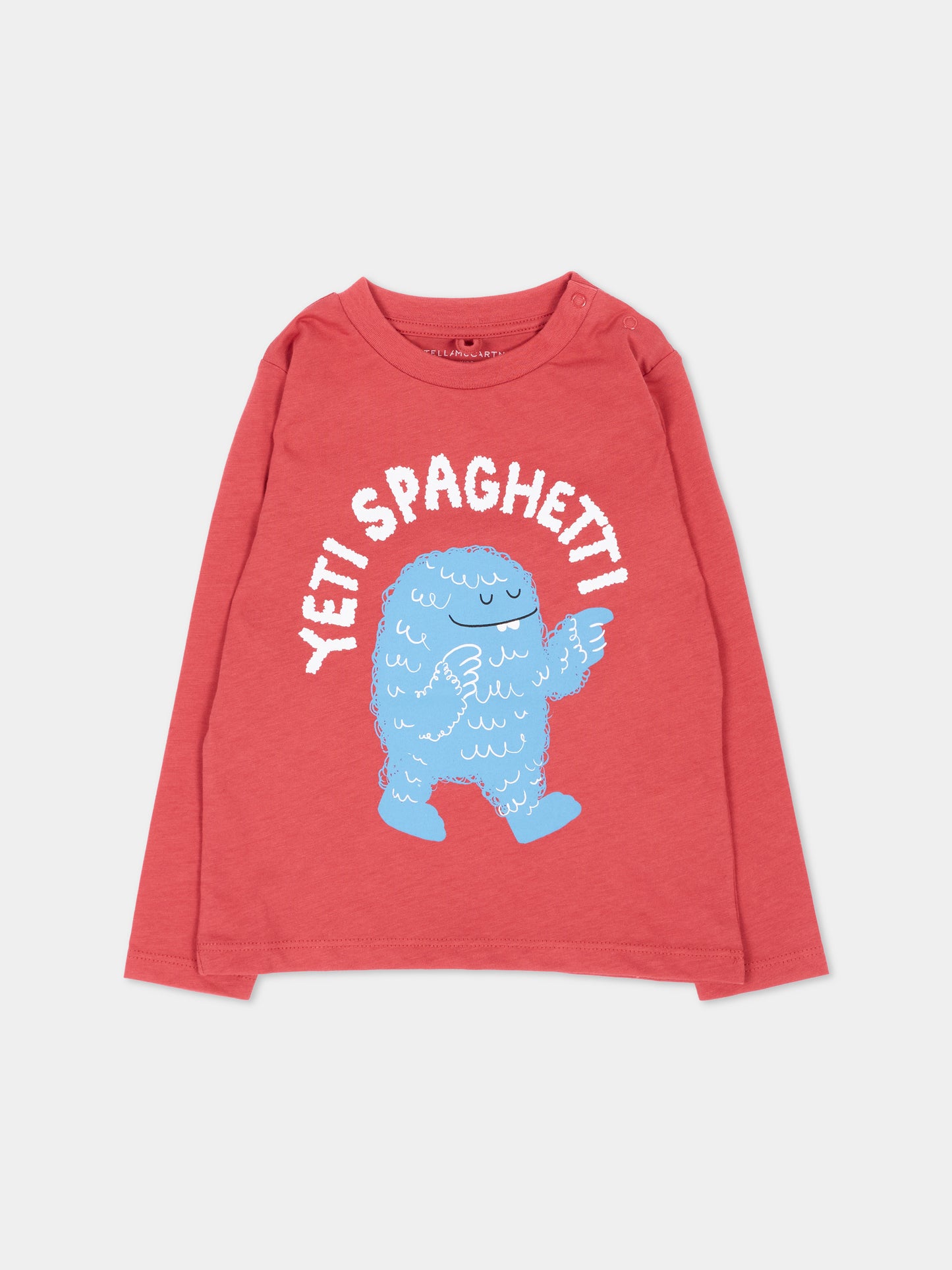 T-shirt bordeaux per neonato con stampa,Stella Mccartney Kids,TX8560 Z0434 304