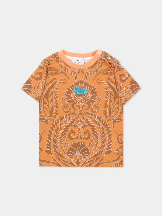 T-shirt arancione per neonato,Etro,GW8501 Z2081 402BR