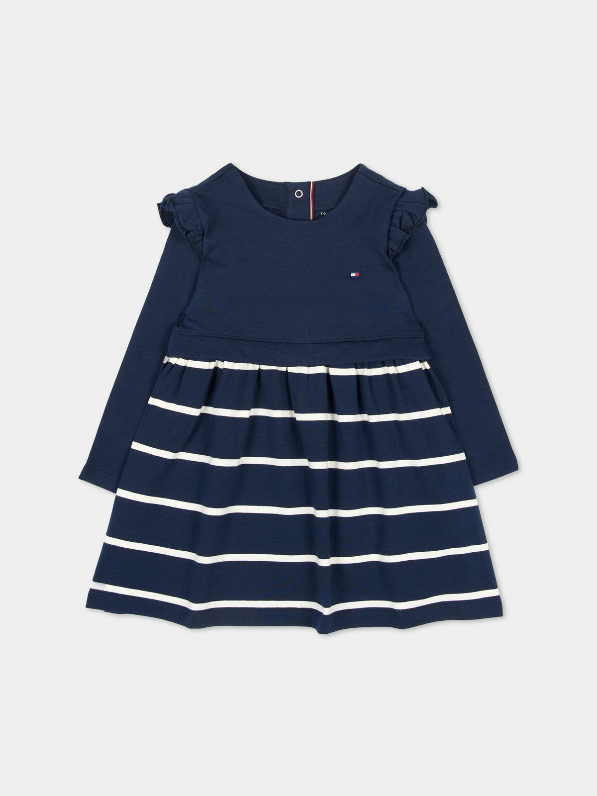 Vestito a manica lunga blu per neonata,Tommy Hilfiger Junior,KN0KN02066 C1G