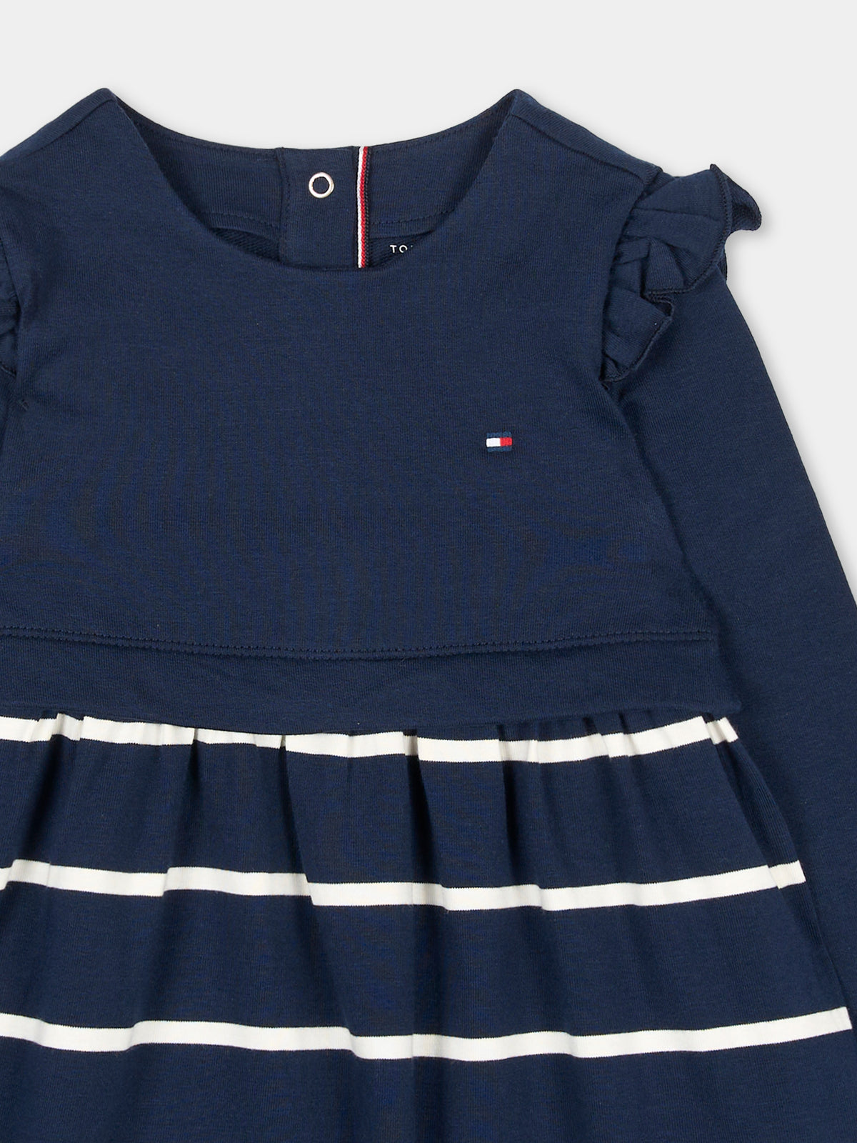 Vestito a manica lunga blu per neonata,Tommy Hilfiger Junior,KN0KN02066 C1G