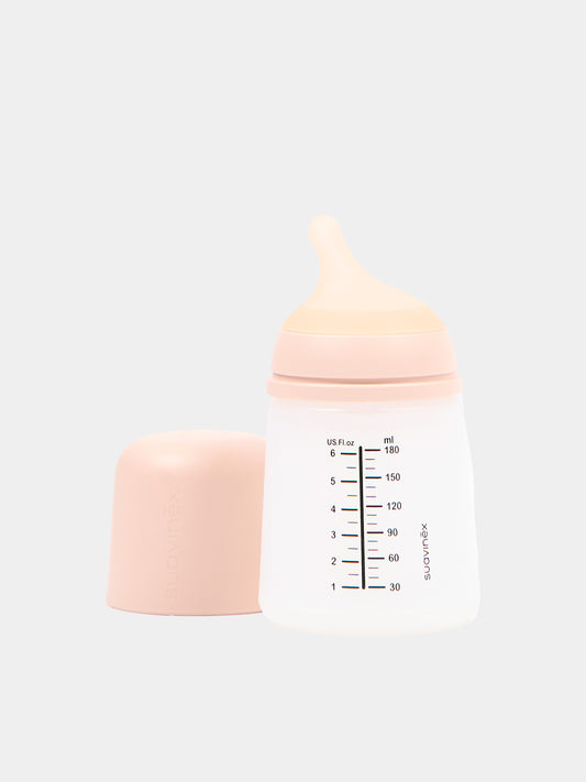 Biberon ZERO.ZERO Anticolique Flux adaptable 180ml beige pour bébés