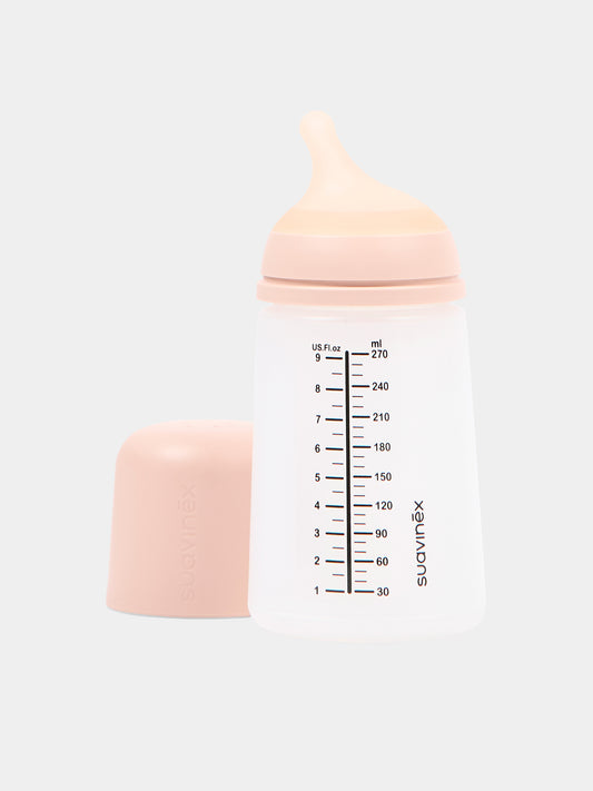 Biberon ZERO.ZERO Anticolique Flux Moyen 270 ml beige pour bébés