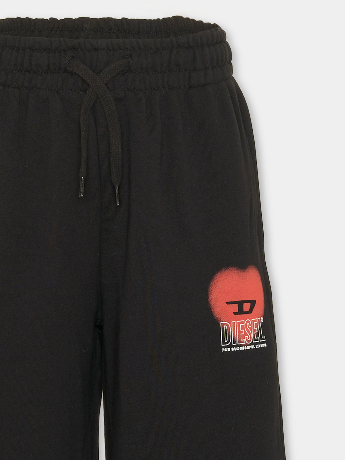 Pantalone nero per bambina con logo,Diesel,J02231 0JFAV K900