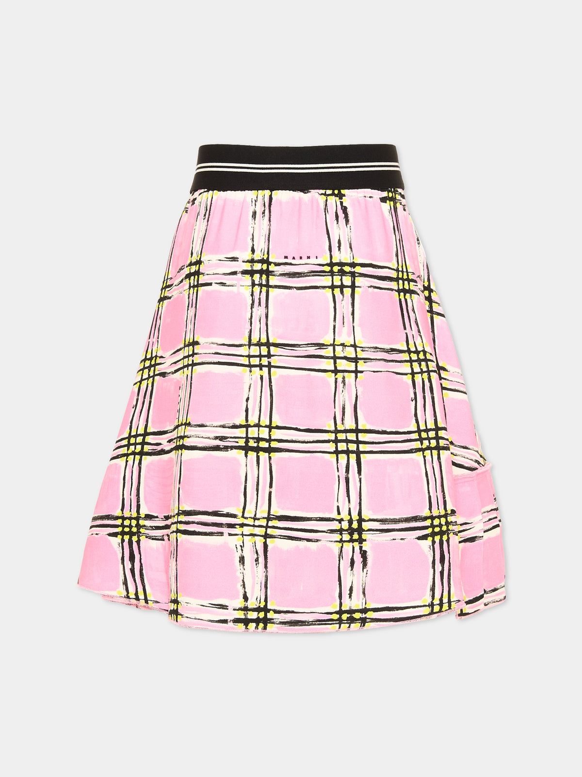 Gonna rosa per bambina a quadri,Marni Kids,M01187 M00ST 0M345