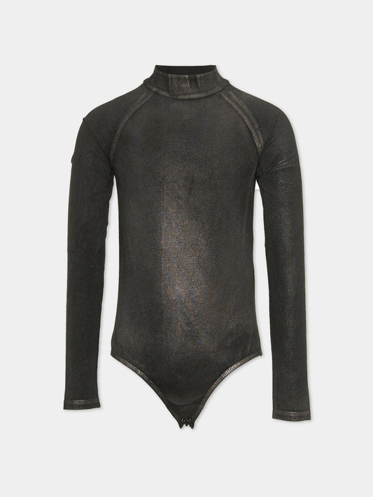 Body nero per bambina con logo,Diesel,J02372 KYAZK K900
