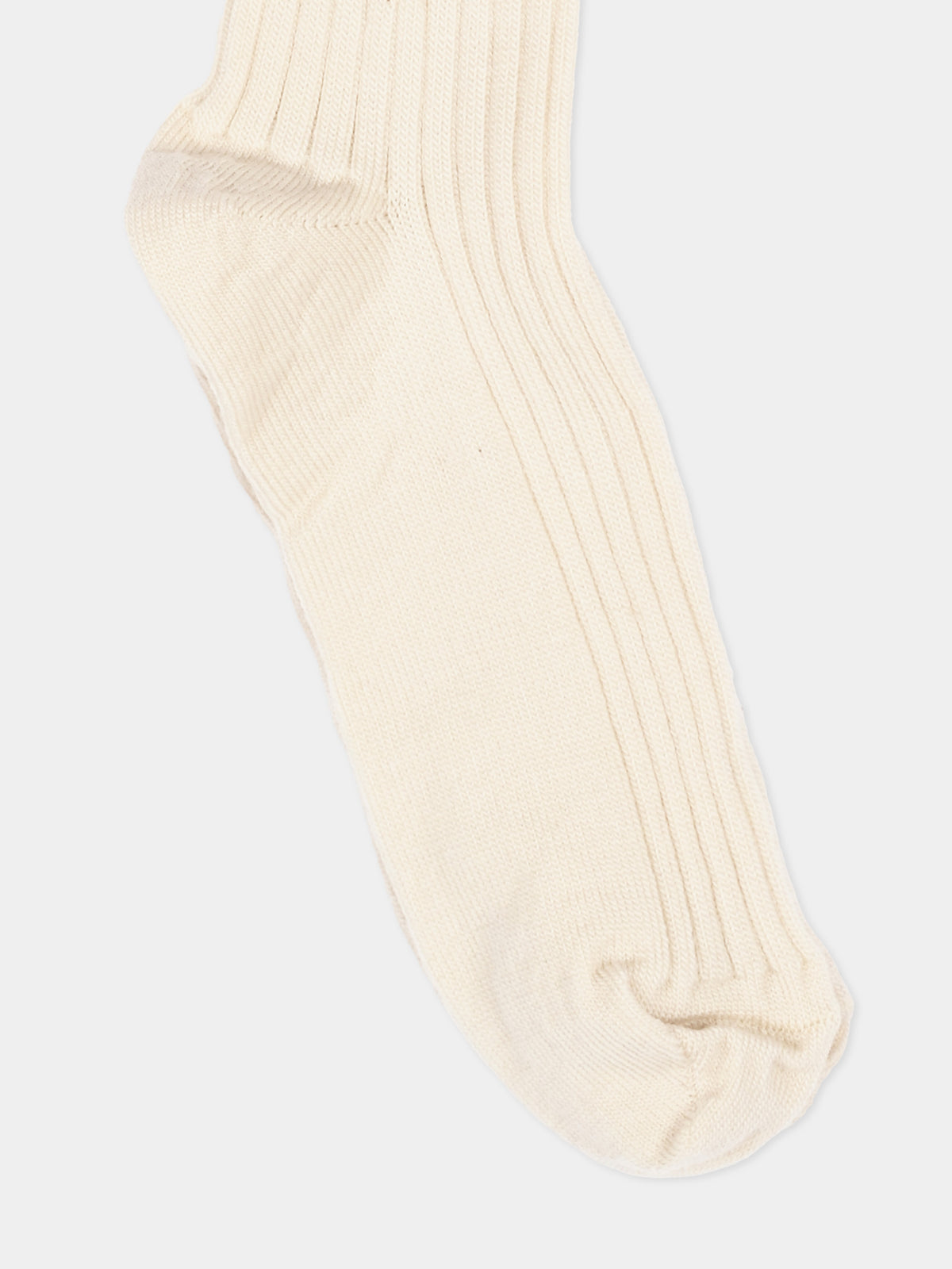 Calzini beige per bambina con ruches,Mp Denmark,10 59045 0 4109
