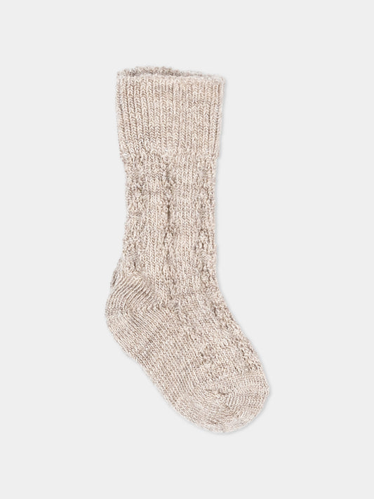 Calzini beige per neonata,Mp Denmark,10 69024 0 489 B