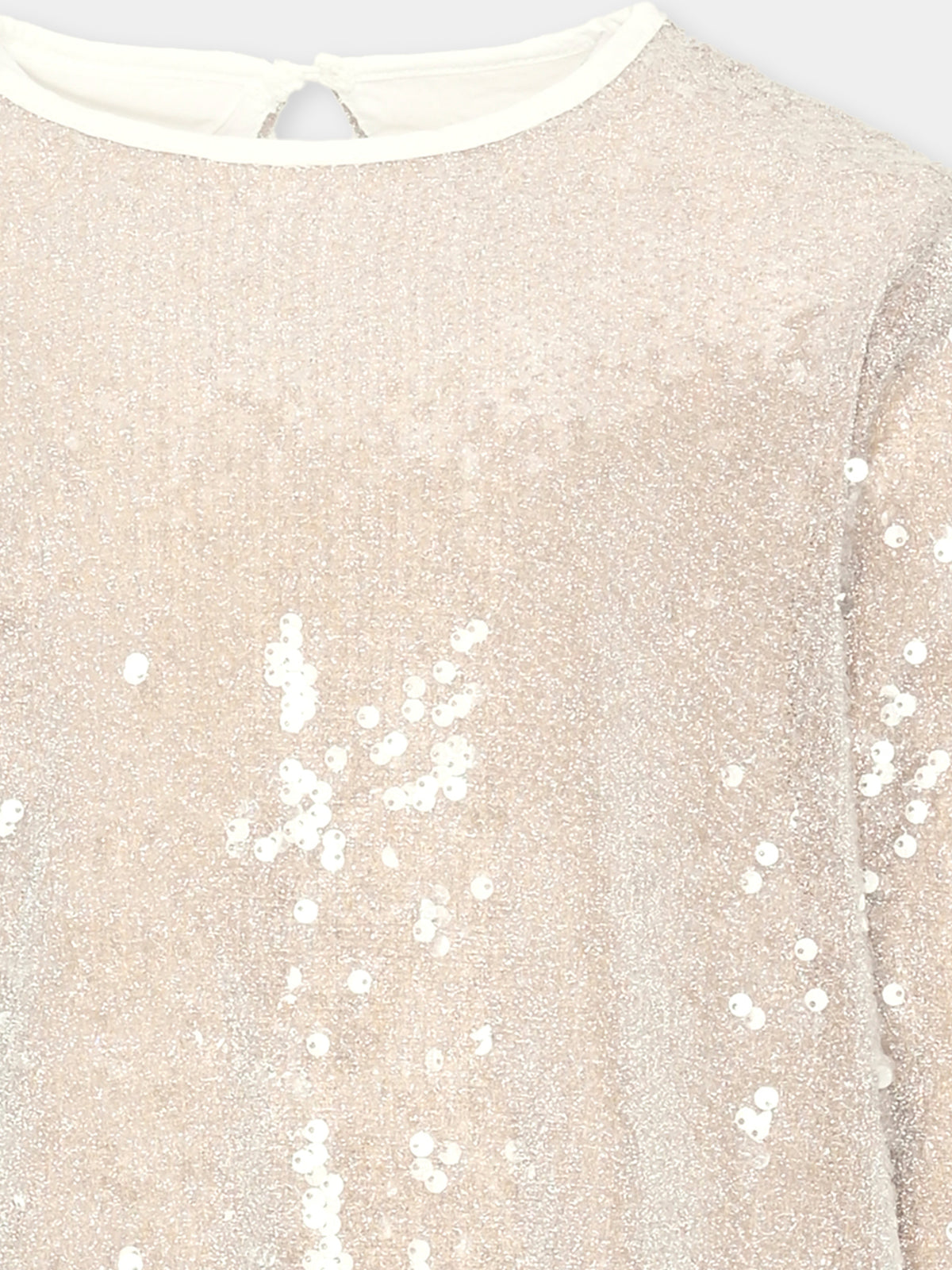 Abito elegante oro con paillettes per bambina,Billieblush,U21291 Z99