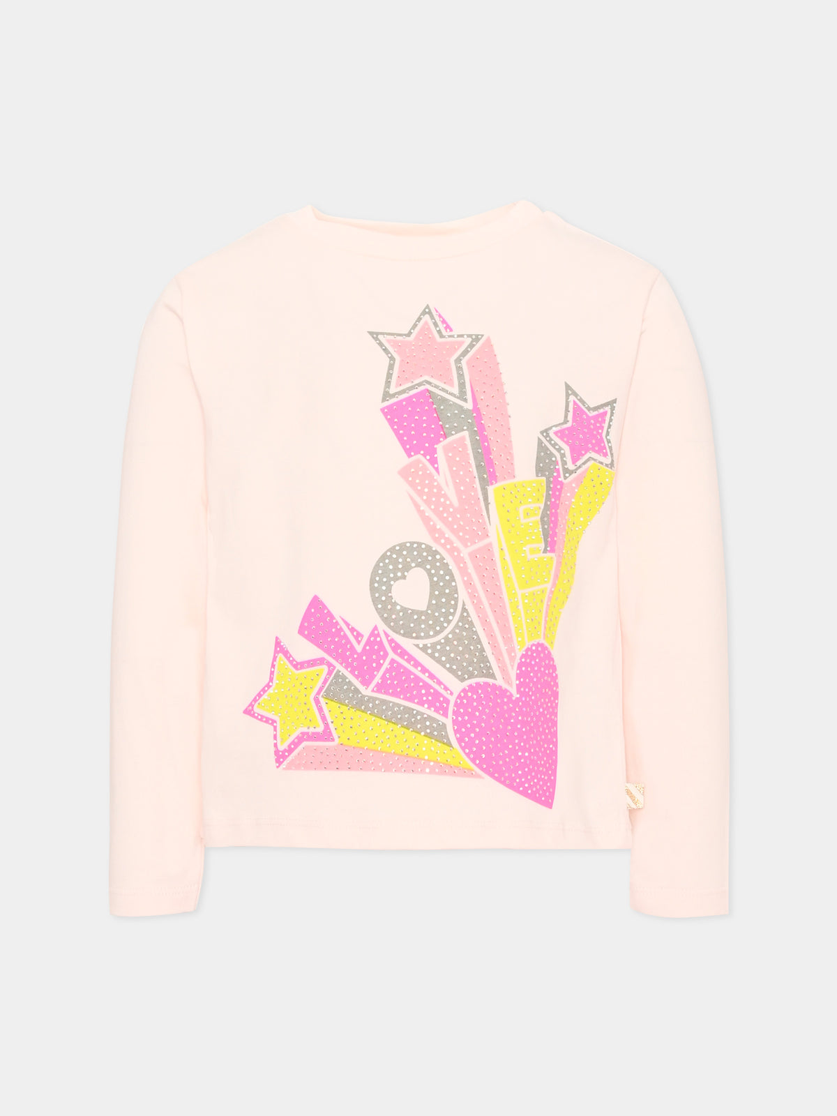 T-shirt rosa con stampa per bambina,Billieblush,U21611 47V
