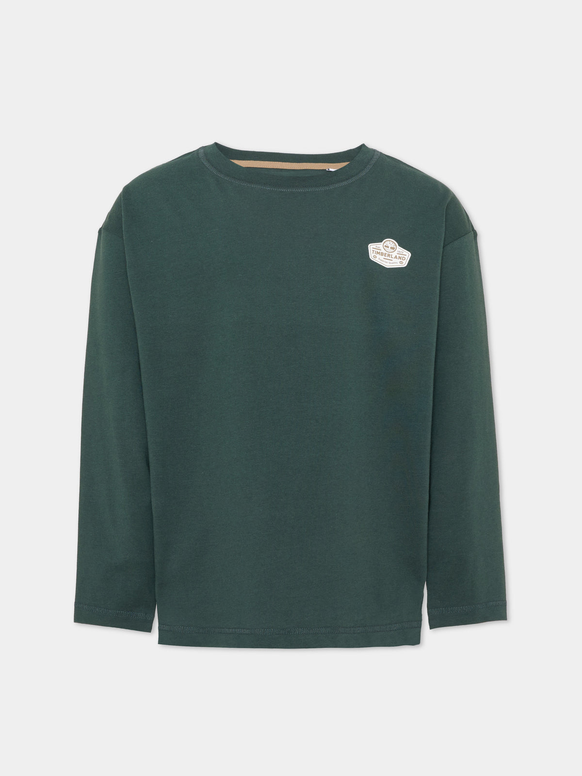 T-shirt a manica lunga verde per bambino,Timberland,T60531 672
