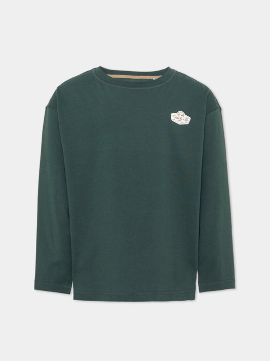 T-shirt a manica lunga verde per bambino,Timberland,T60531 672