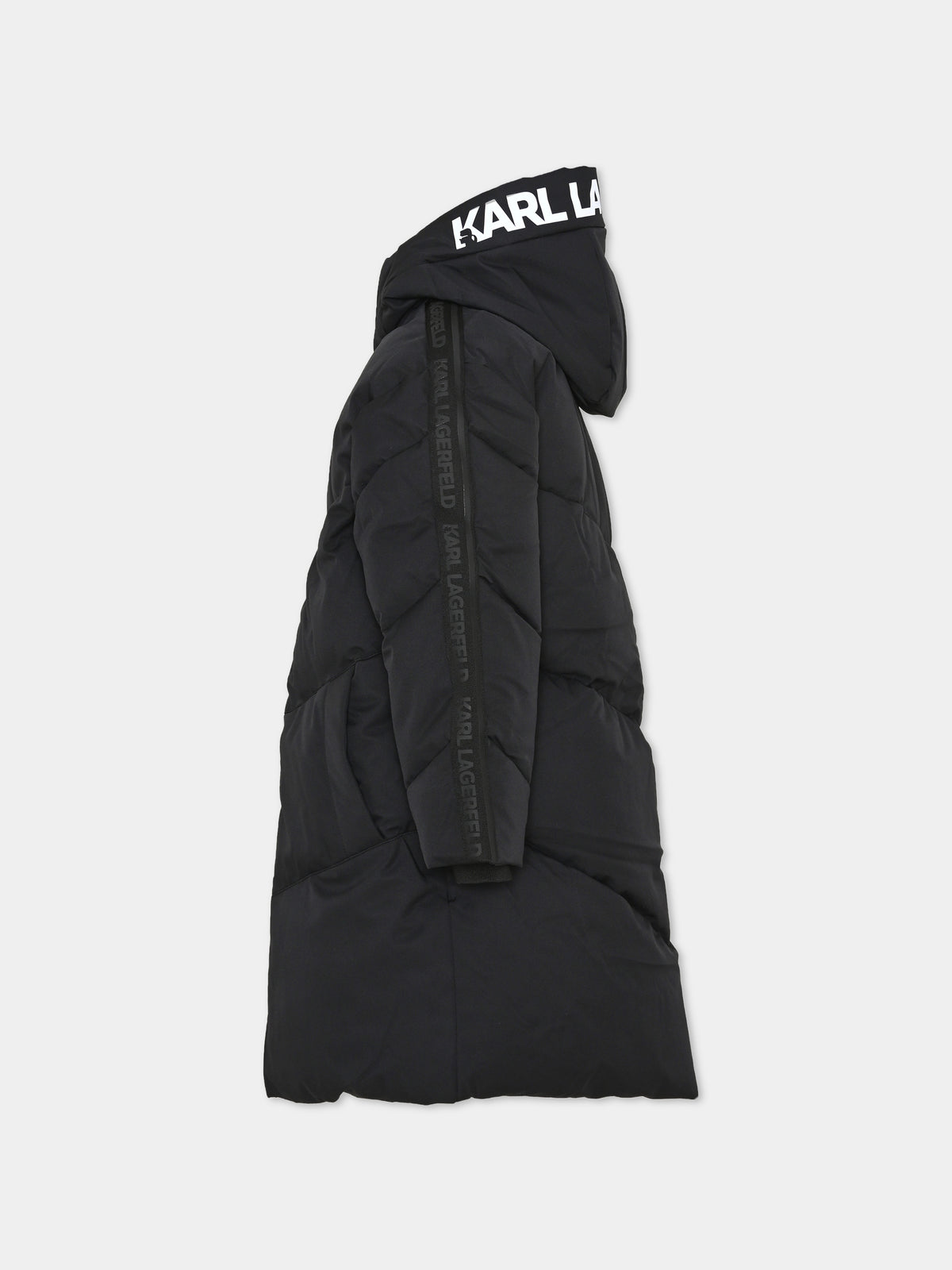 Piumino nero per bambino con logo,Karl Lagerfeld Kids,Z30631 09B