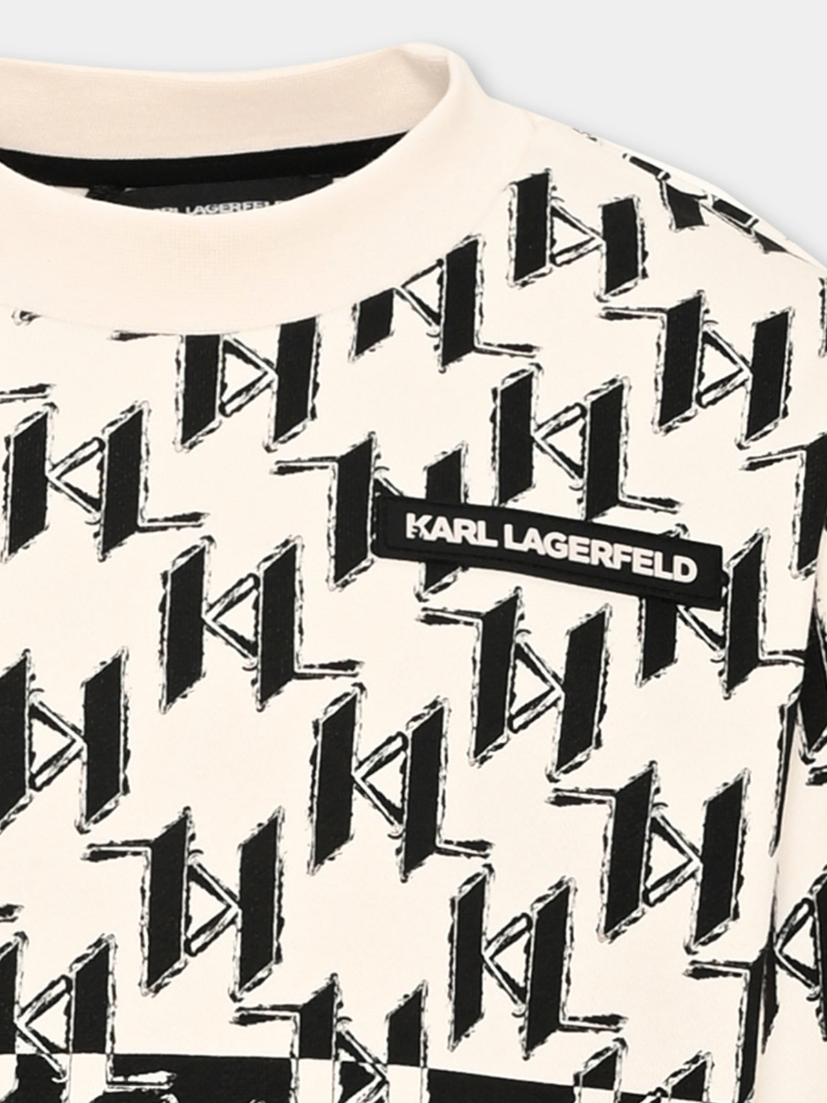 Felpa girocollo multicolor con logo per bambino,Karl Lagerfeld Kids,Z30639 M92