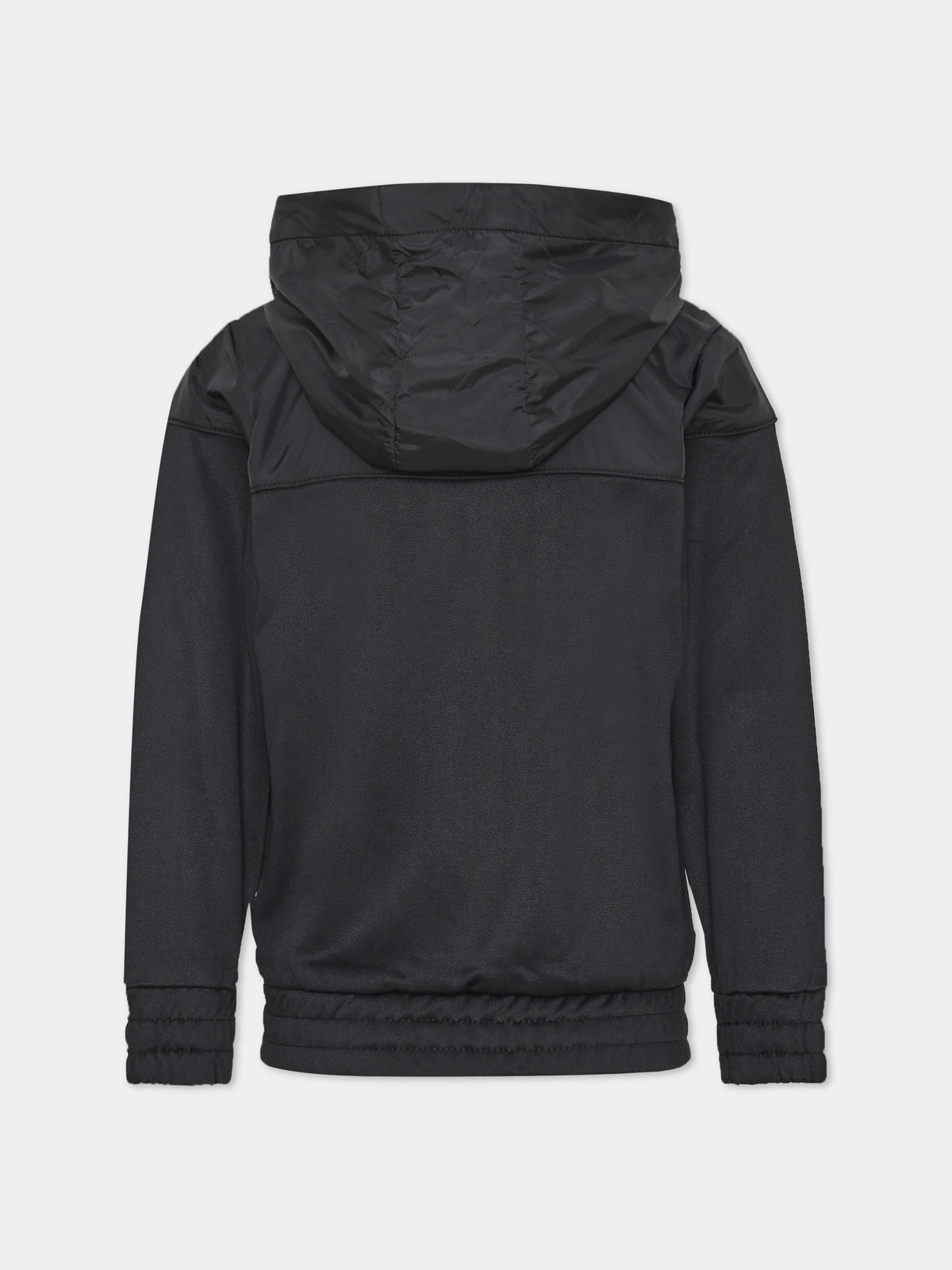 Felpa con cappuccio nera con zip per bambino,Boss,J52328 09B