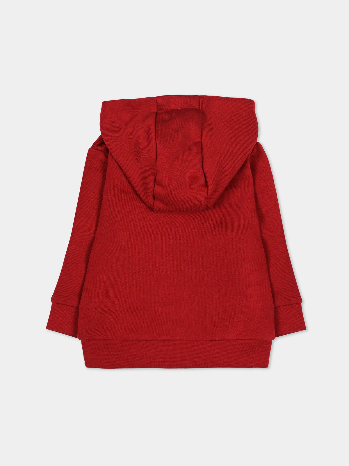 Felpa con cappuccio rossa per neonato con logo,Boss,J52461 96D