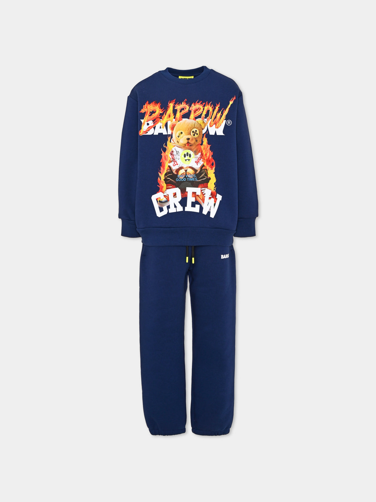 Completo sportivo lungo blu con stampa per bambini,Barrow,F6BKJBKM001 130