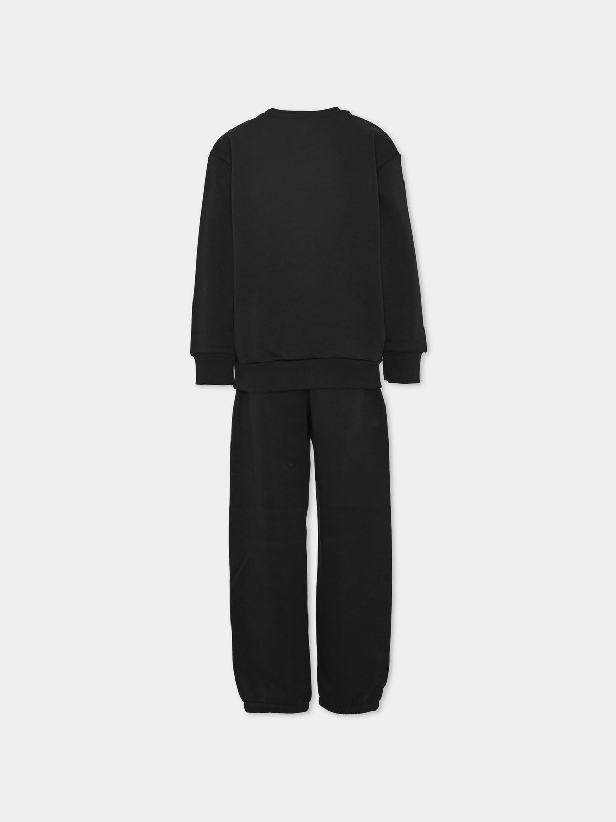 Completo sportivo lungo nero con logo per bambini,Barrow,F6BKJUKM003 110