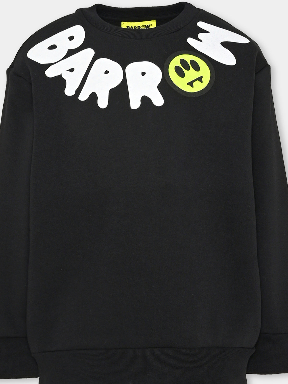 Completo sportivo lungo nero con logo per bambini,Barrow,F6BKJUKM003 110