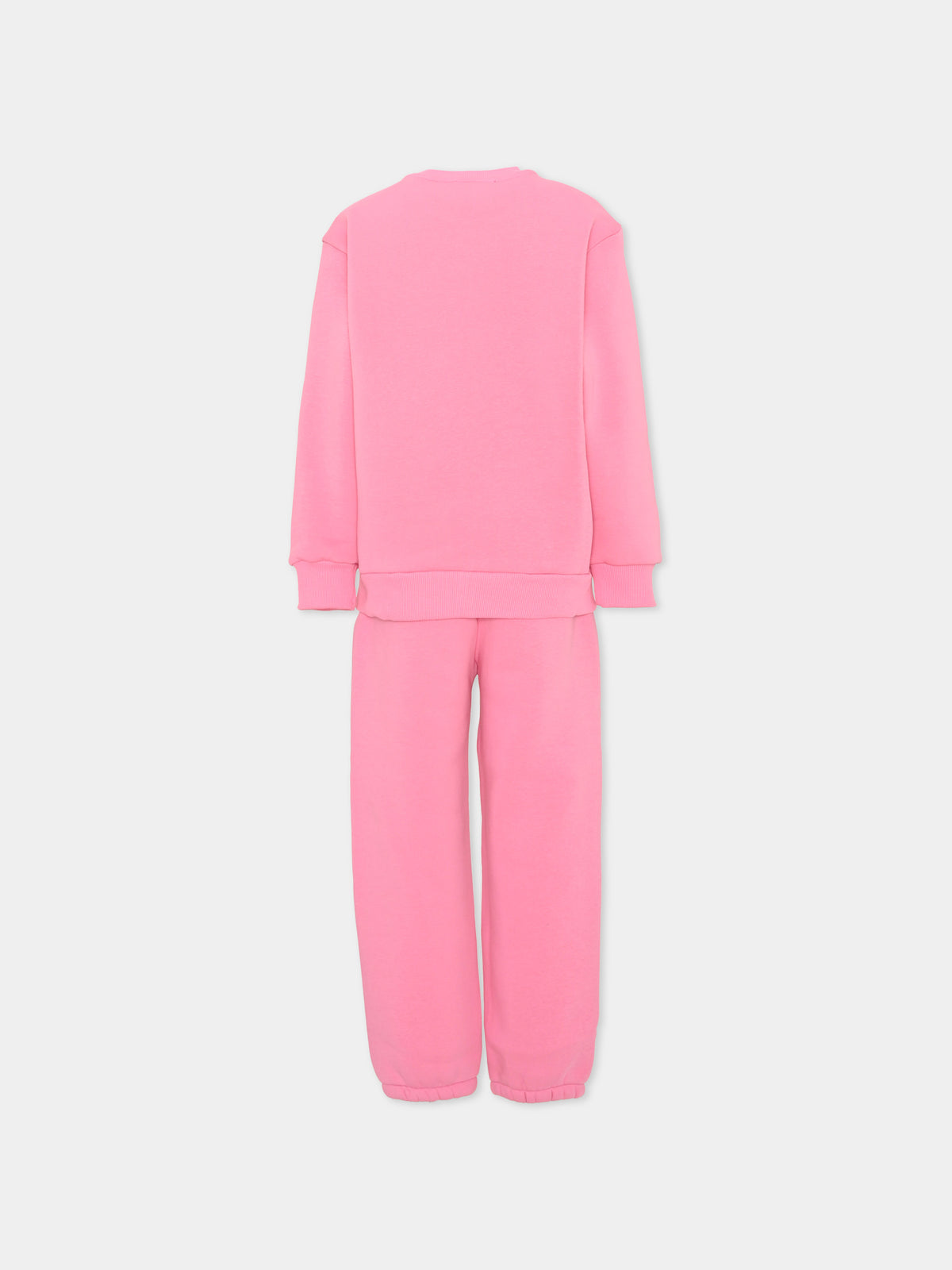 Completo sportivo lungo rosa con logo per bambini,Barrow,F6BKJUKM003 042