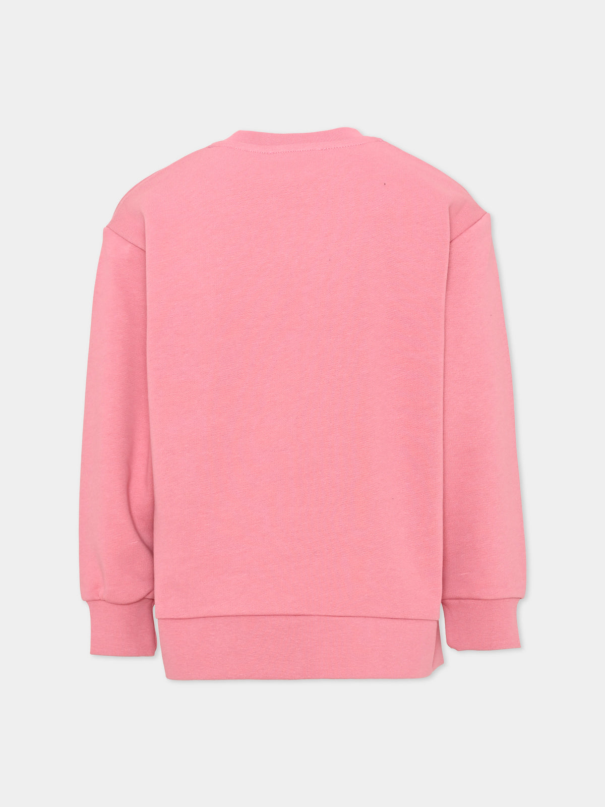 Felpa girocollo rosa con stampa per bambina,Barrow,F6BKJUSW032 409