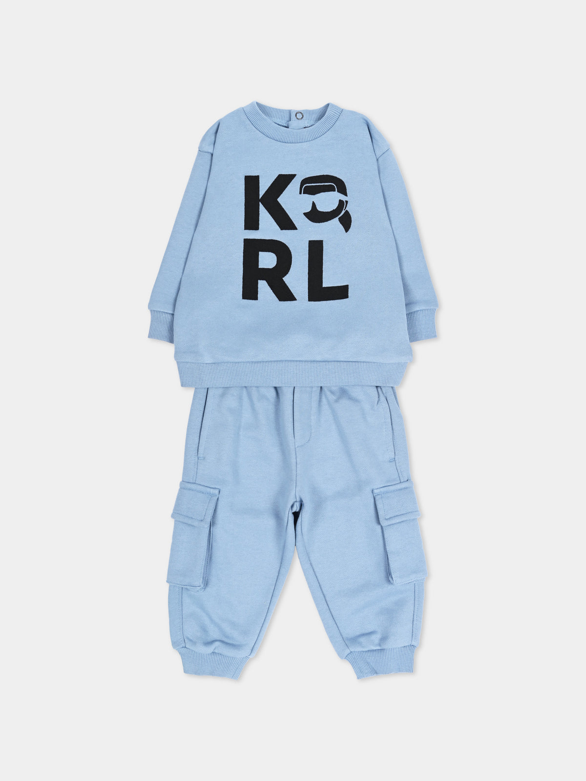 Completo sportivo lungo azzurro per neonato,Karl Lagerfeld Kids,Z30967 822