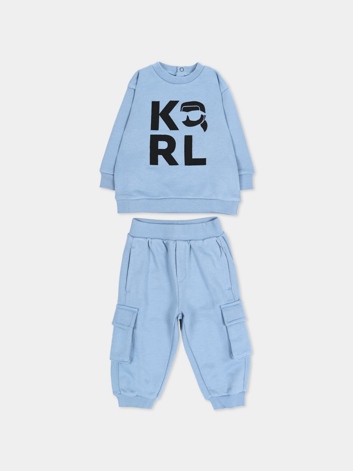 Completo sportivo lungo azzurro per neonato,Karl Lagerfeld Kids,Z30967 822