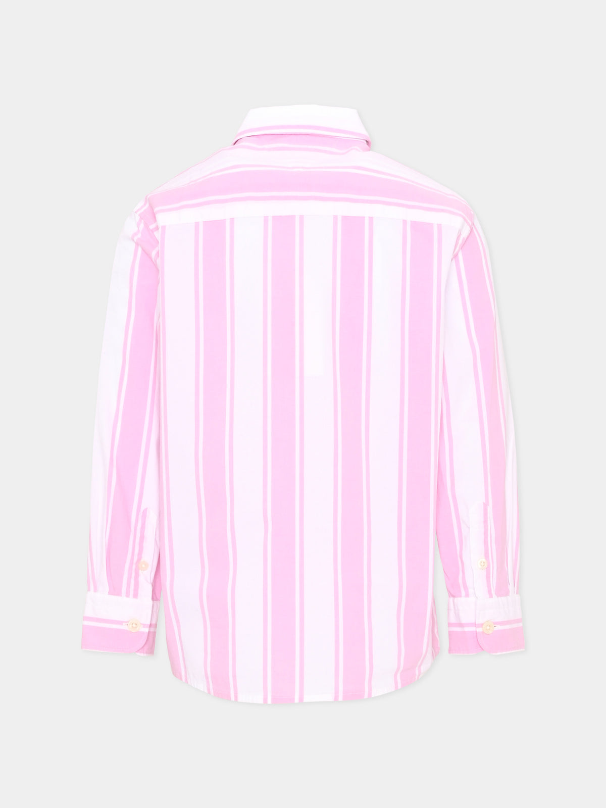 Camicia a manica lunga rosa a righe per bambino,Tommy Hilfiger Junior,KB0KB10566 TOU