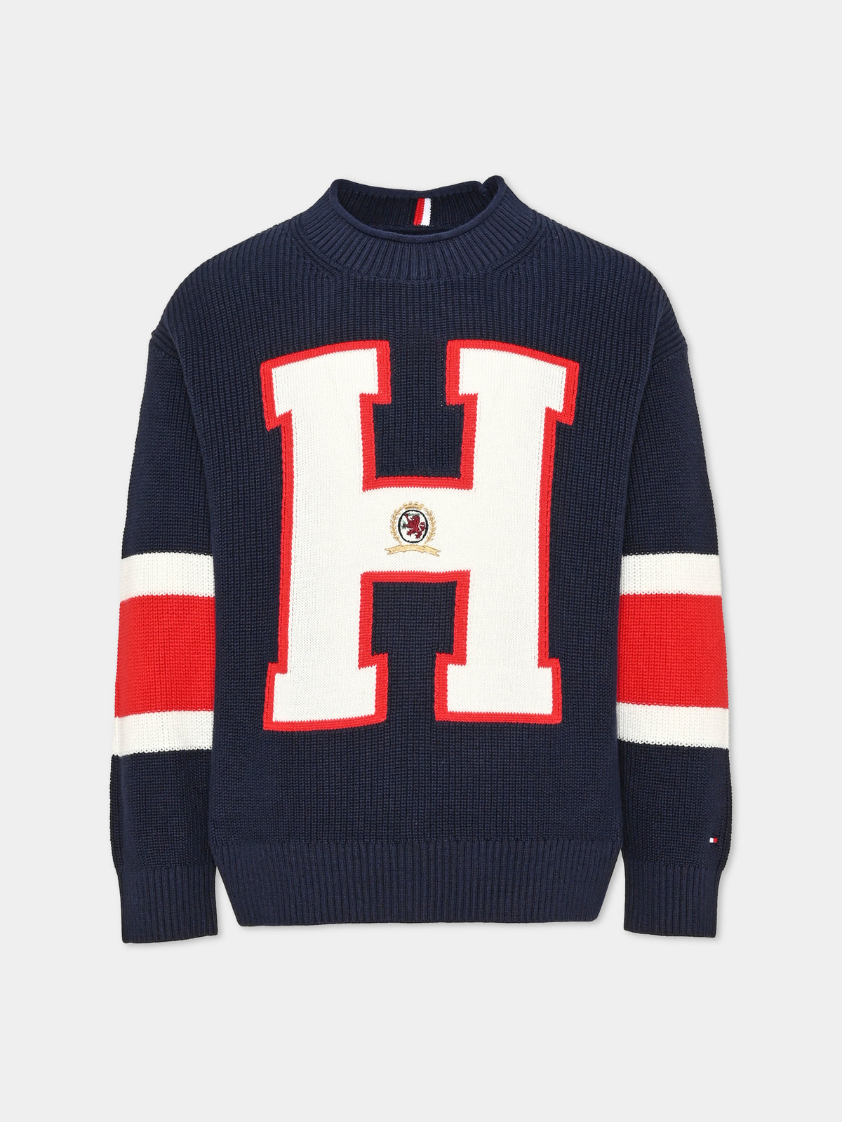 Maglione blu per bambino varsity,Tommy Hilfiger Junior,KB0KB10561 C1G