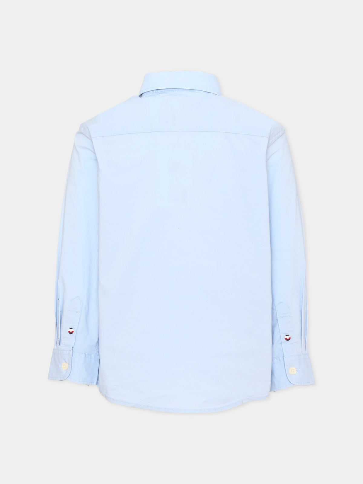 Camicia a manica lunga azzurra per bambino,Tommy Hilfiger Junior,KB0KB10601 C1O