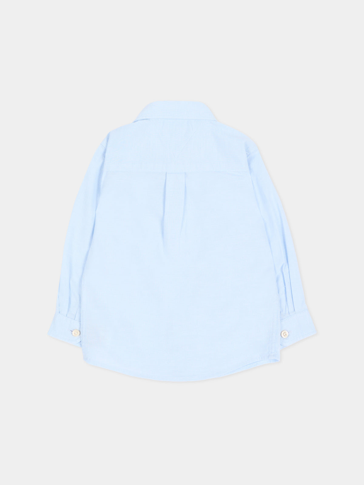 Camicia a manica lunga azzurra per neonato,Tommy Hilfiger Junior,KB0KB10192 C1S