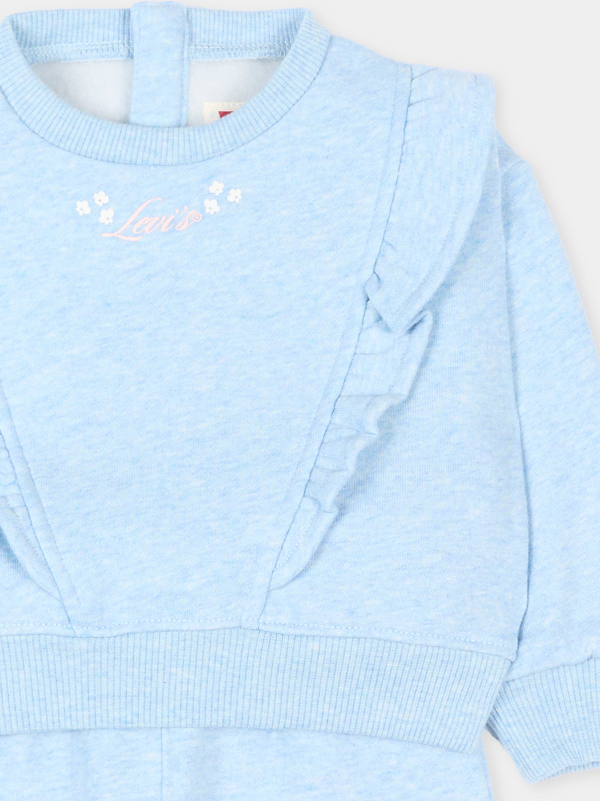 Completo sportivo lungo celeste per neonata,Levi's Kids,1ER578 UMH