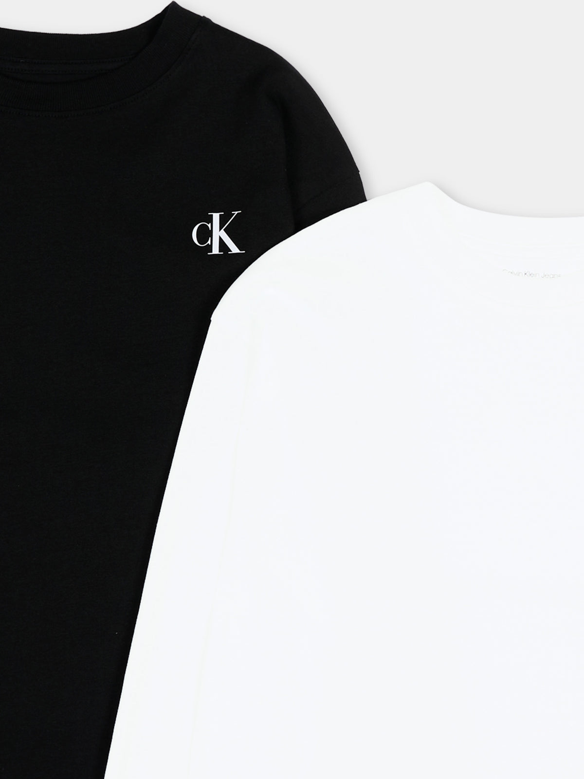 T-shirt a manica lunga nera per bambino,Calvin Klein Kids,LVCKTJI21B 05G