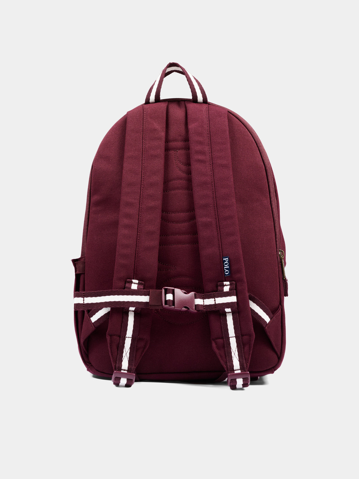 Zaino bordeaux per bambini con ricamo,Ralph Lauren Kids,9AR195 R4S