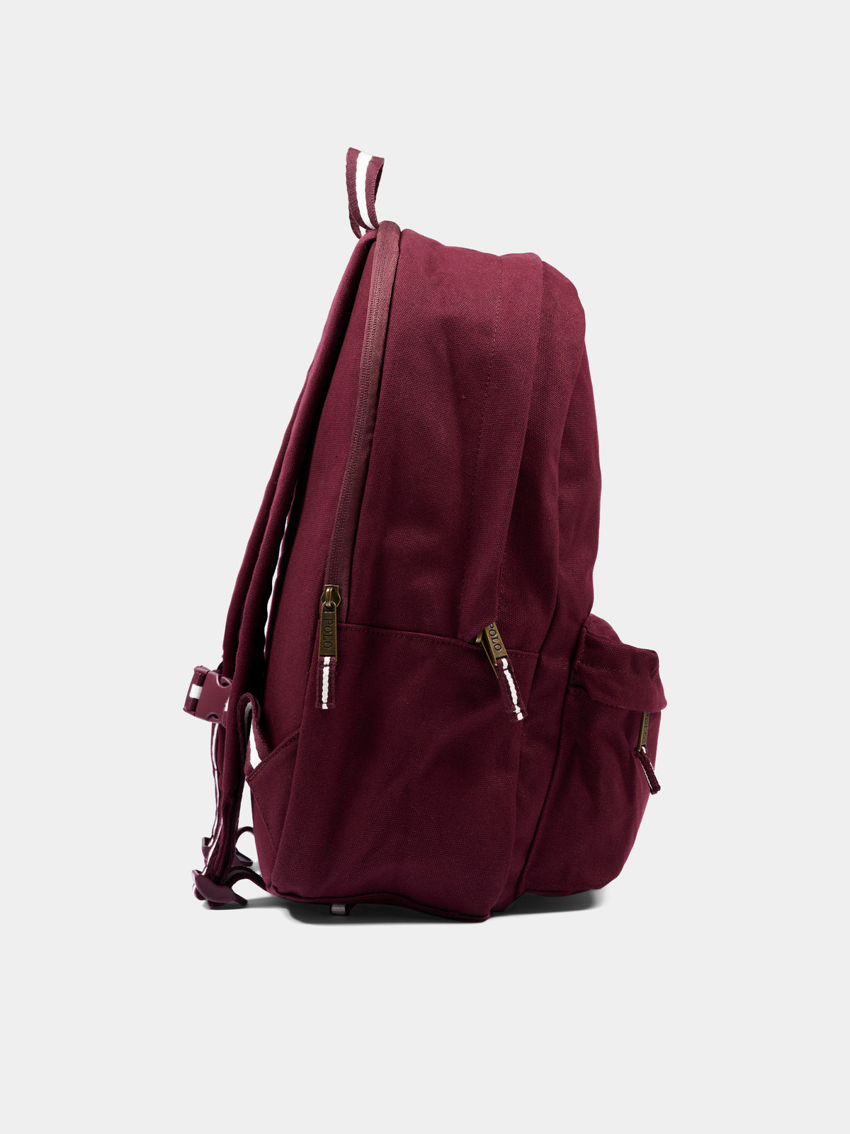 Zaino bordeaux per bambini con ricamo,Ralph Lauren Kids,9AR195 R4S