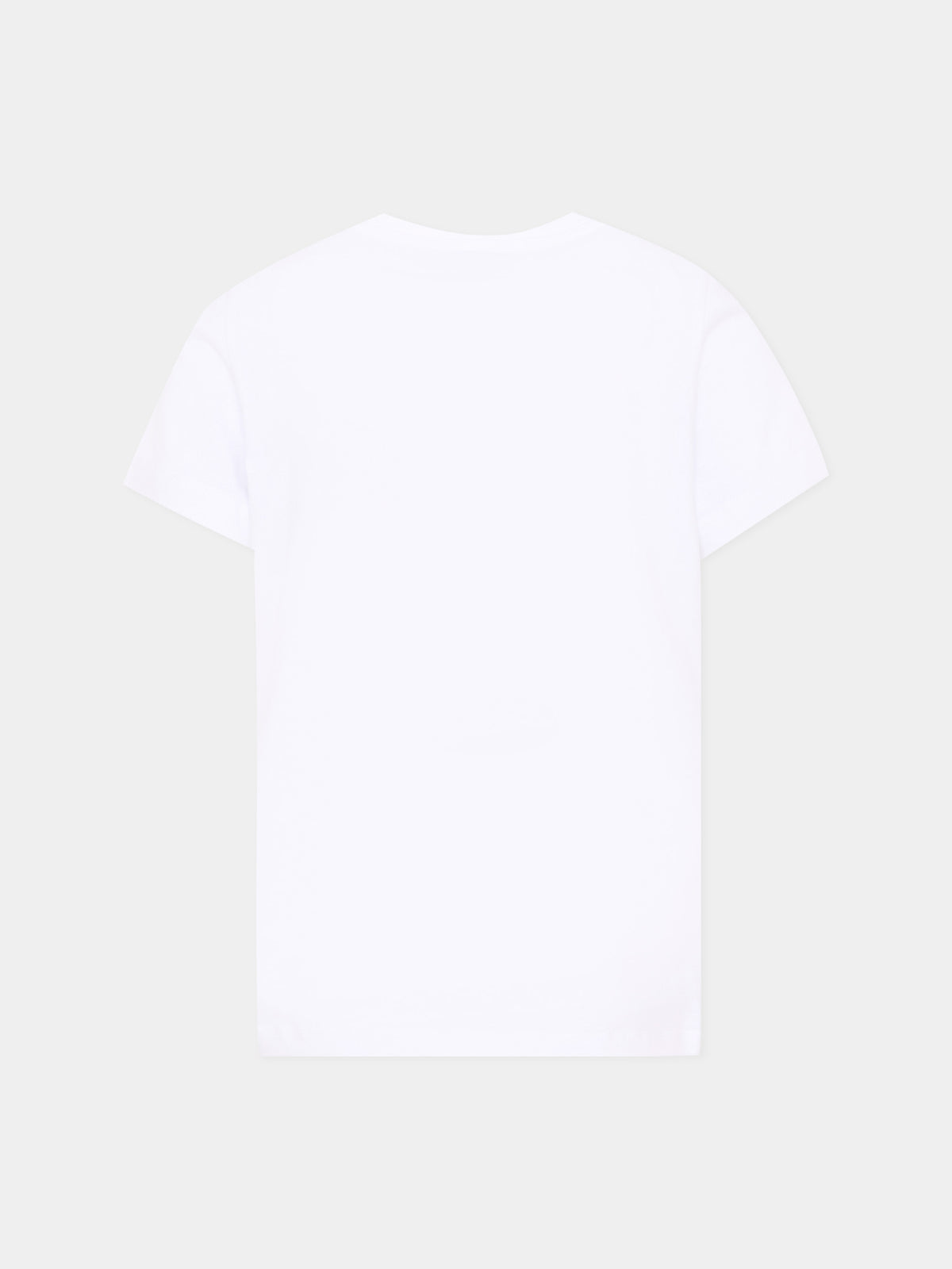 T-shirt a manica corta bianca con logo per bambino,Moschino Kids,H8M058 LAA10 10101