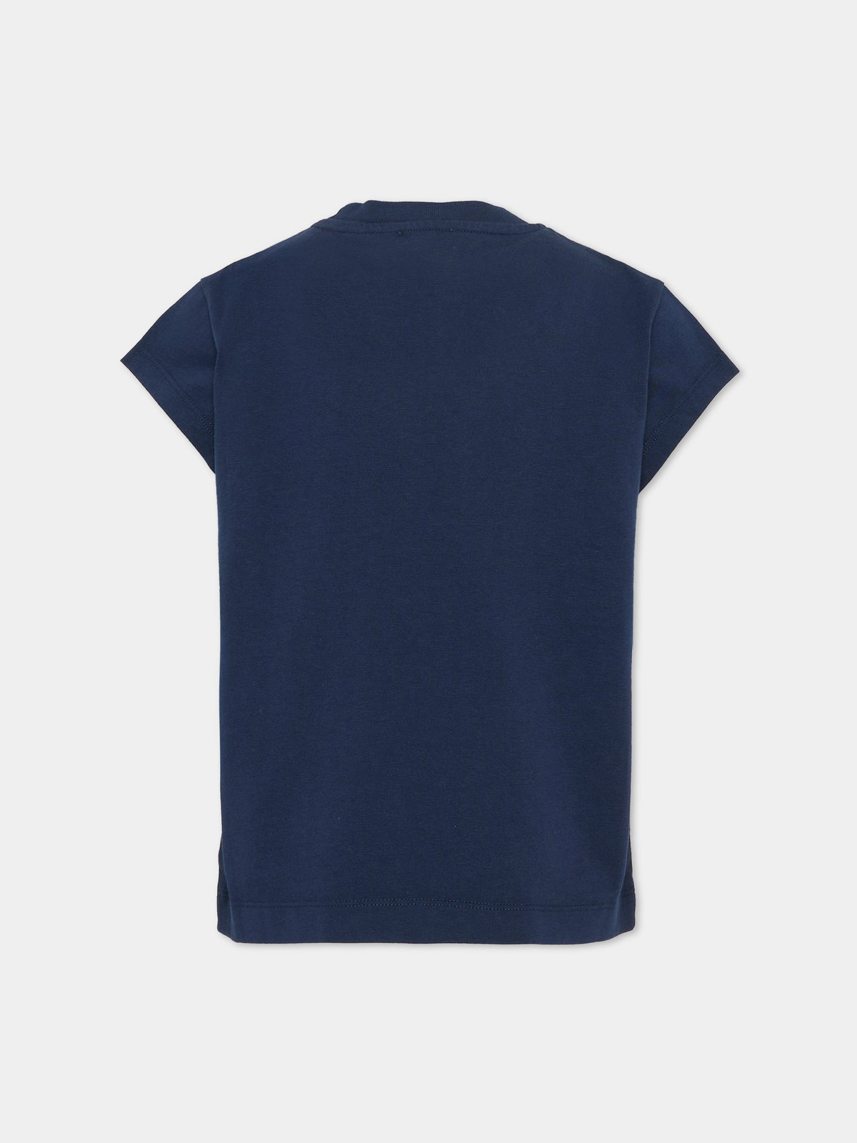 T-shirt a manica corta blu per bambina,Etro,GZ8A21 Z3672 617