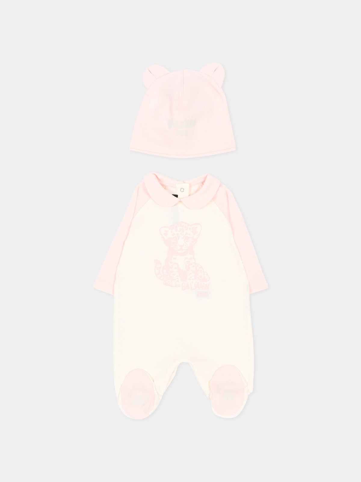 Set Tutine avorio per neonata con logo,Balmain Kids,BZB020 Z3672 102RS