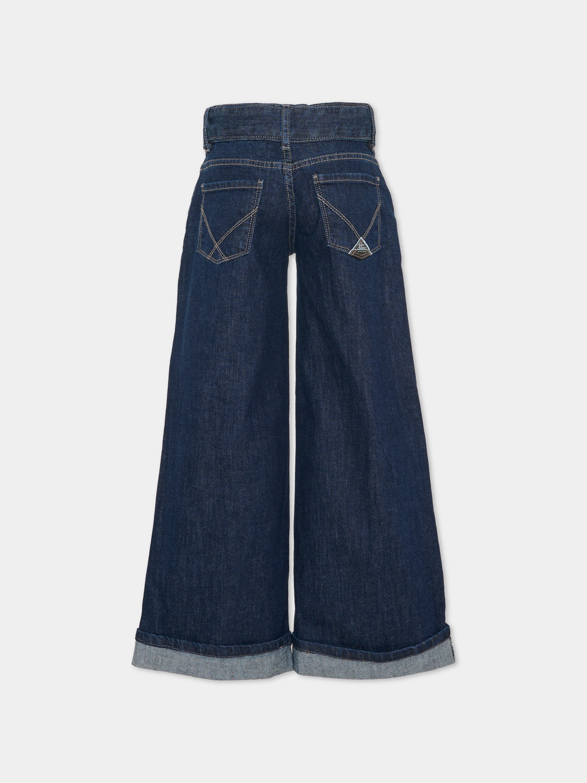Jeans denim per bambina con cintura,Roy Roger's Kids,R G154 00 7750