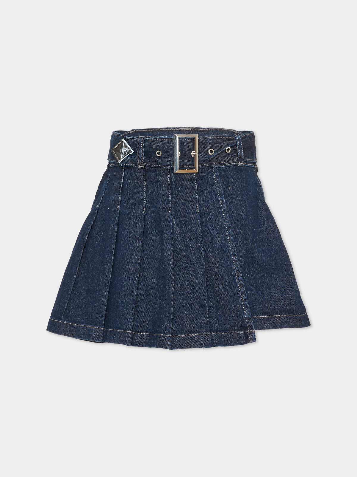 Gonna denim per bambina a pieghe,Roy Roger's Kids,R G155 00 7750