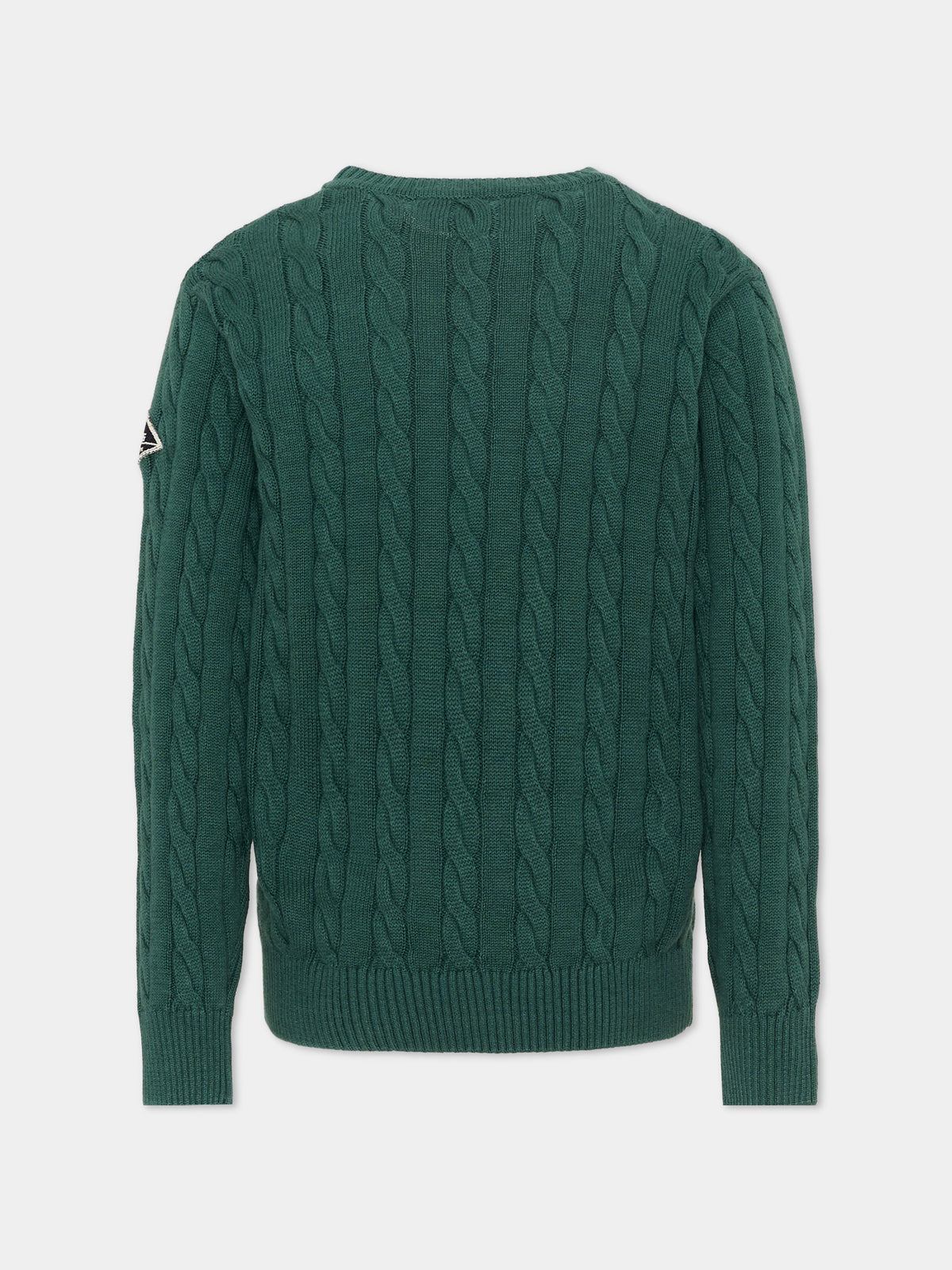 Maglione verde per bambino a trecce,Roy Roger's Kids,R F105 00 4743
