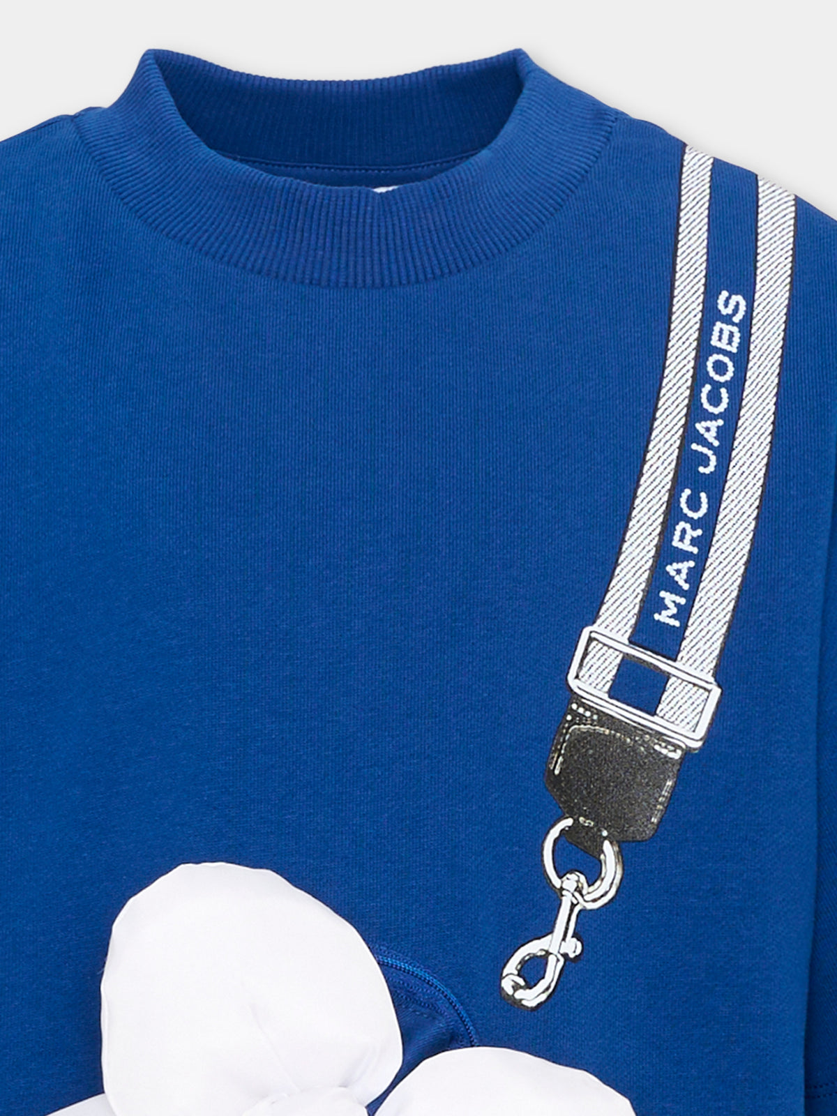Vestito blu per bambina con fiore,Marc Jacobs,W60975 841