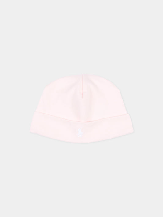 Cappello rosa avec logo