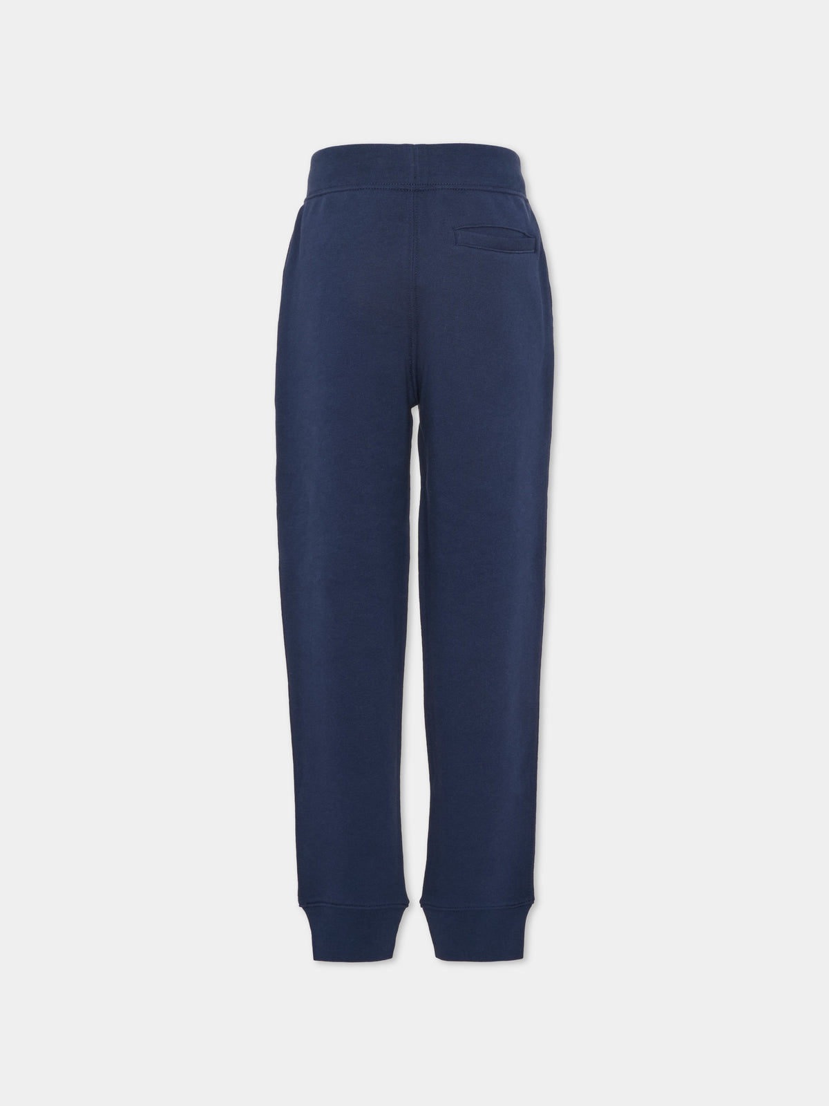 Pantalone blu per bambino con cavallino rosso,Ralph Lauren Kids,720897003
