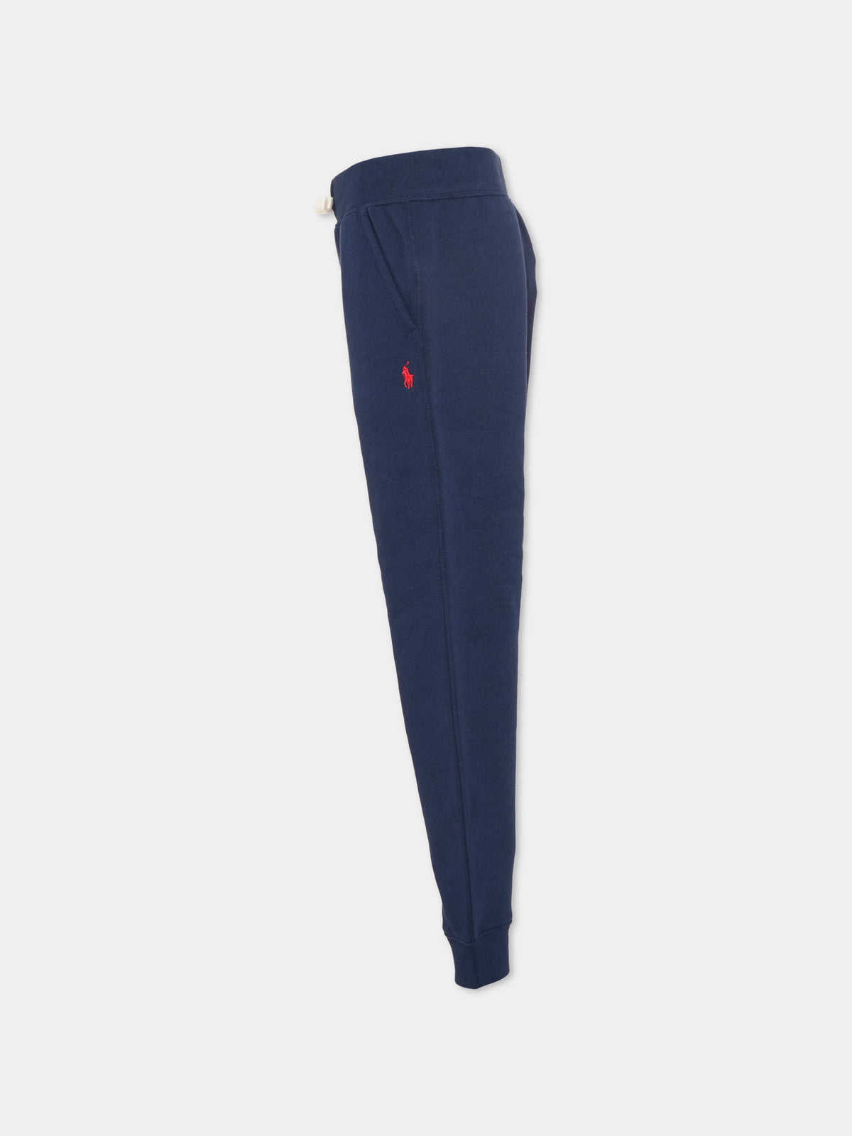 Pantalone blu per bambino con cavallino rosso,Ralph Lauren Kids,720897003